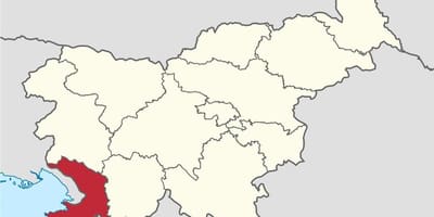 નકશો કાર્સ્ટ સ્લોવેનિયા